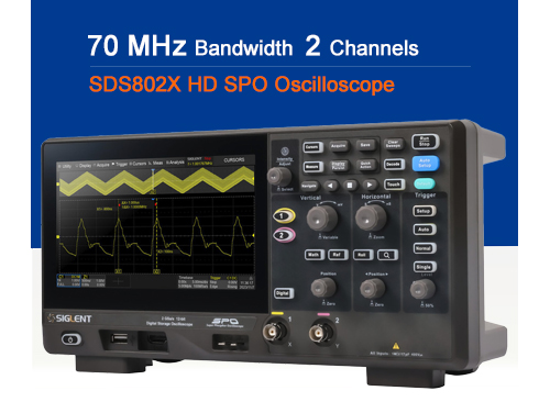 TestEquity: Siglent SDS802X HD MSO Oscilloscope, 2 Channel, 70MHz